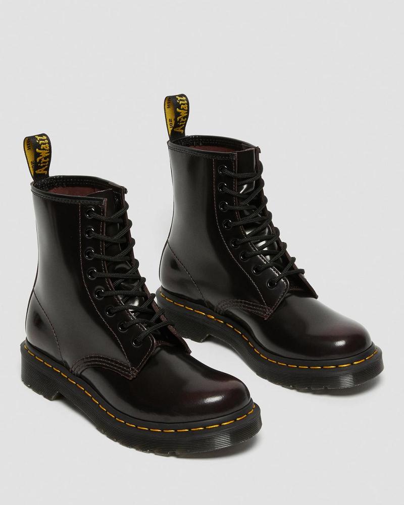 Dr Martens 1460 Arcadia Lær Snørestøvletter Dame Rosa Rød | Norge 624DFM